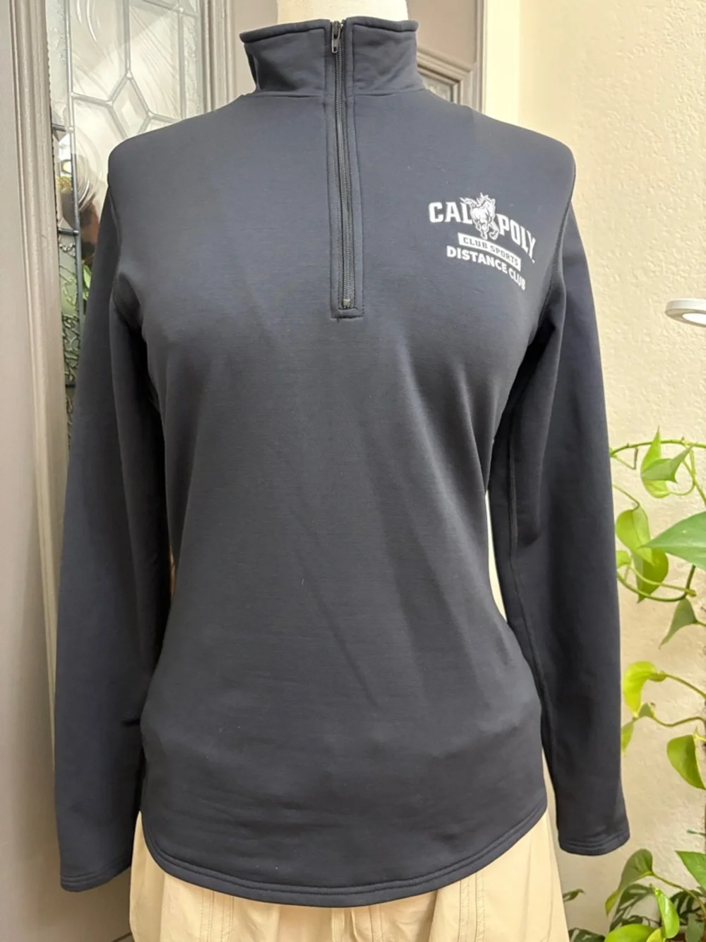 GH Sports Cal Poly Distance Club Black Quarter-Zip Performance Top